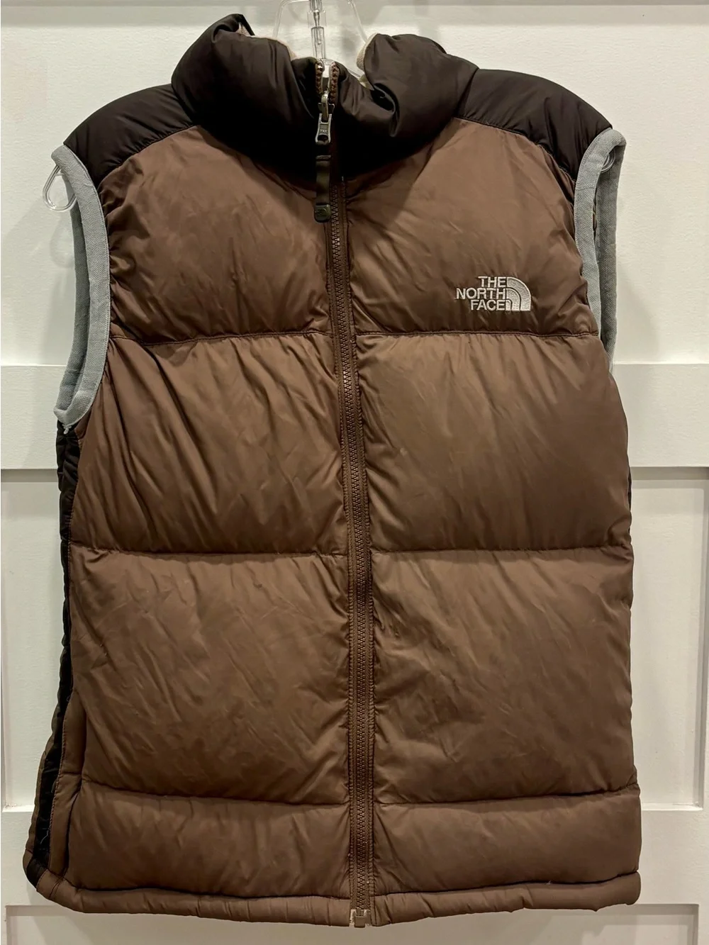 The North Face Brown Quilted Insulated 550 Down Vest Size XL